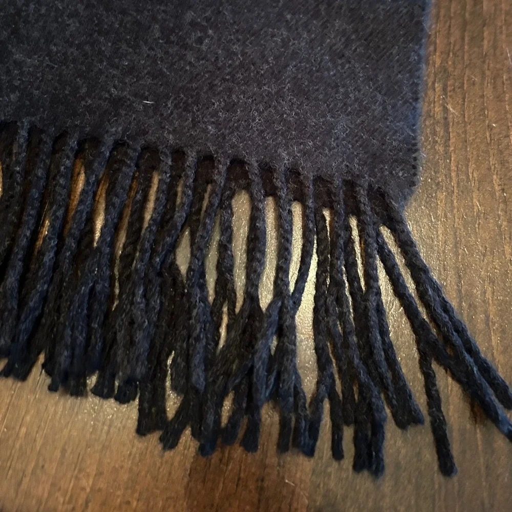 Cashmere Scarf Charcoal Grey Made in England Quiet Luxury Old Money Minimalist
